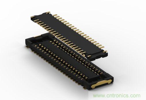 圖題:TE新一代0.4毫米細間距板對板連接器