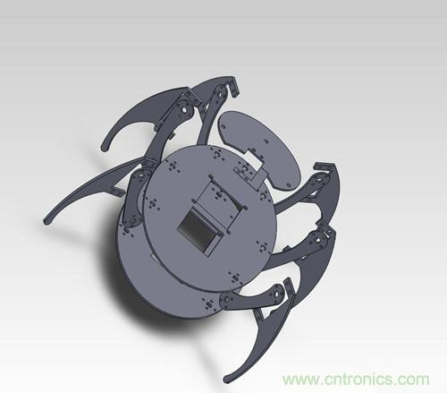 DIY:“甲殼蟲(chóng)”機(jī)器人3D 模擬圖