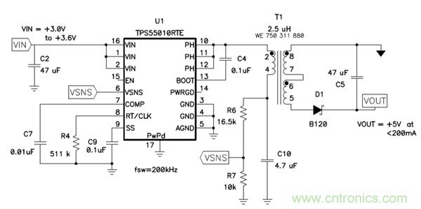史上最簡隔離式偏壓電源電路,零件少價(jià)格低