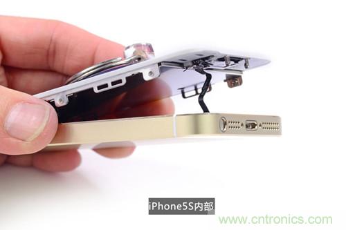 土豪金iPhone 5S拆解：內部結構升級，維修難度增加