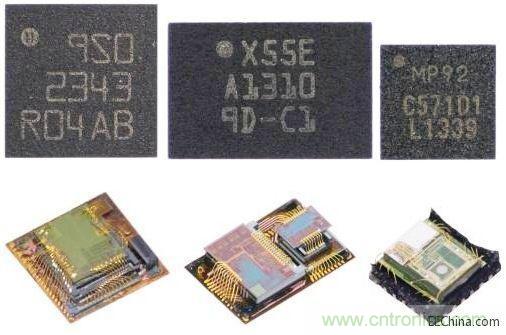 來(lái)自三家不同供應(yīng)商的9軸MEMS傳感器尺寸、內(nèi)部結(jié)構(gòu)都大不相同