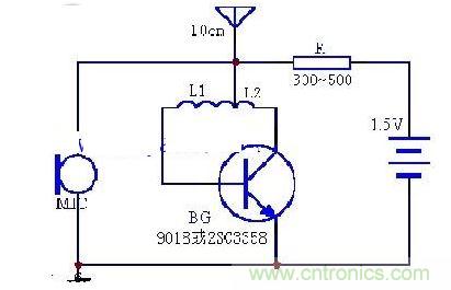簡(jiǎn)易的調(diào)頻話(huà)筒電子電路