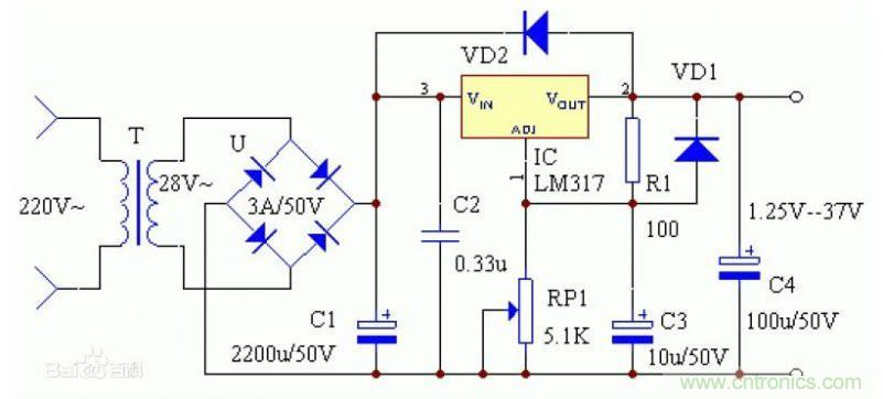 網友分享:DIY一個LM317 可調穩壓電源