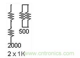 兩個電阻，兩種組合。這個很簡單。