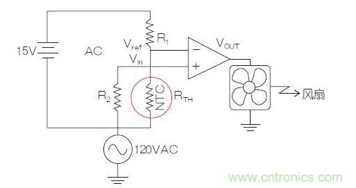 測溫電橋電路。