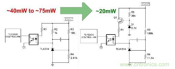 20 mW~55 mW 損耗的任何部分都可以從穩壓電路中去除掉