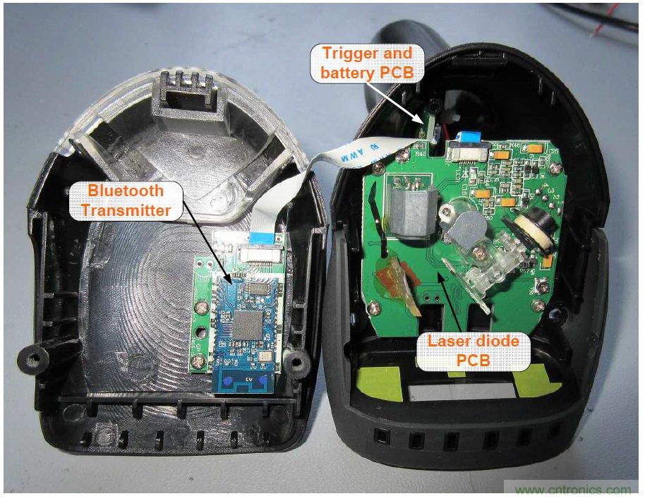 拆解45美元的藍(lán)牙無(wú)線條碼掃描槍，發(fā)現(xiàn)里面鏡中有鏡