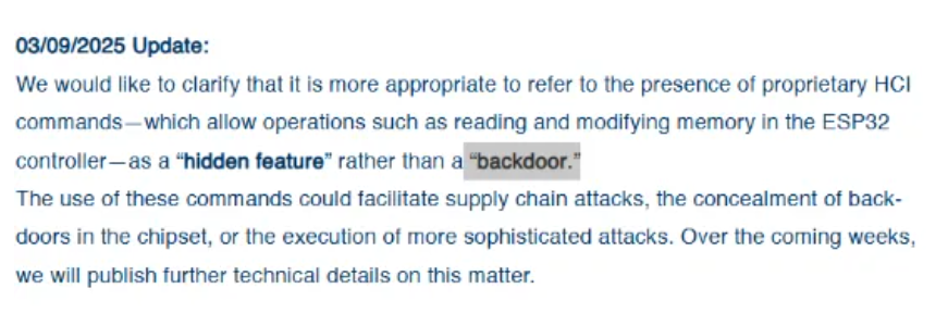 樂鑫ESP32系列芯片被曝存在“后門”？官方緊急回應(yīng)